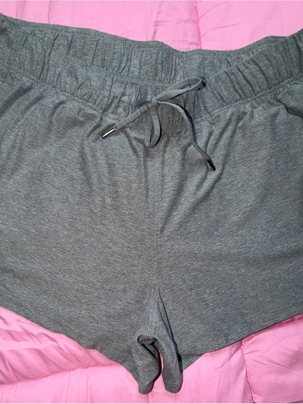 Athletic Works Gray Elastic Waist Drawstring Athletic Shorts XXL